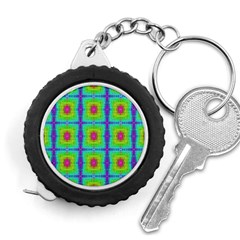 Groovy Yellow Pink Purple Square Pattern Measuring Tape by BrightVibesDesign
