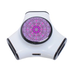 Beautiful Floral Wreaths And Flowers Around The Earth 3-port Usb Hub by pepitasart