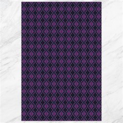Argyle Dark Pink Black Pattern Canvas 24  X 36  by BrightVibesDesign
