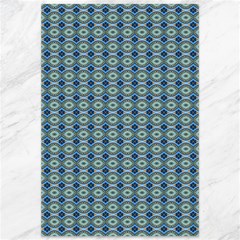 Ornate Oval  Pattern Blue Orange Canvas 12  X 18  by BrightVibesDesign