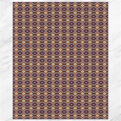Ornate Oval Pattern Brown Blue Canvas 11  X 14  by BrightVibesDesign
