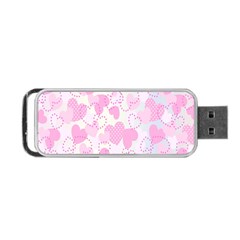 Valentine Background Hearts Bokeh Portable Usb Flash (two Sides) by Nexatart