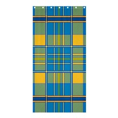 Plaid Tartan Scottish Blue Yellow Shower Curtain 36  X 72  (stall)  by Nexatart