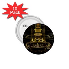 Fractal City Geometry Lights Night 1 75  Buttons (10 Pack) by Pakrebo