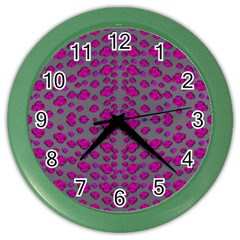 Roses So Beautiful Just For Love From Sky Color Wall Clock by pepitasart