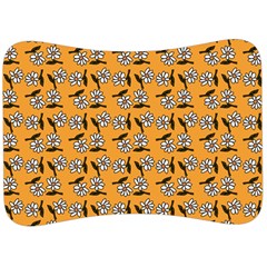 Daisy Orange Velour Seat Head Rest Cushion by snowwhitegirl