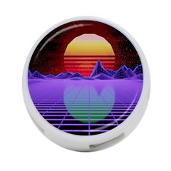 Synthwave Retrowave Synth 4-port Usb Hub (two Sides) by Pakrebo