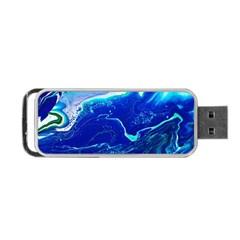 Paint Acrylic Paint Art Painting Blue Portable Usb Flash (one Side) by Pakrebo