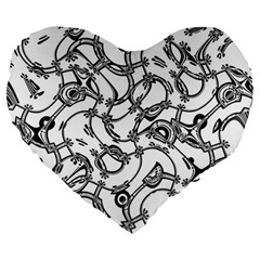 Unfinishedbusiness Large 19  Premium Heart Shape Cushions by designsbyamerianna