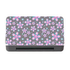 Seamless Pattern Flowers Pink Memory Card Reader With Cf by Pakrebo