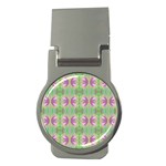Seamless Wallpaper Pattern Ornament Pattern Art Money Clips (Round)  Front