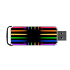 Neon Light Abstract Pattern Portable Usb Flash (two Sides) by Mariart