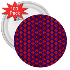 Blue Pattern Texture 3  Buttons (100 Pack)  by HermanTelo