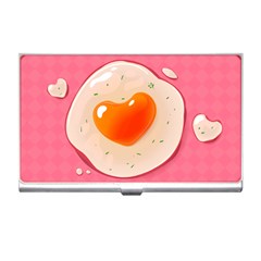 Omelette Heart Pink Valentine Business Card Holder by Bajindul