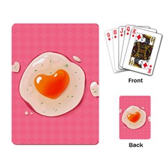 Omelette Heart Pink Valentine Playing Cards Single Design (rectangle) by Bajindul