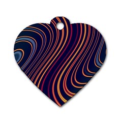 Fractal Mathematics Generated Dog Tag Heart (two Sides) by Bajindul
