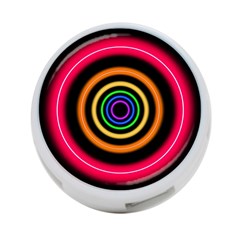 Neon Light Abstract 4-port Usb Hub (one Side) by Bajindul