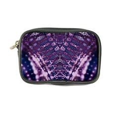 Purple Fractal Lace V Shape Coin Purse by KirstenStar