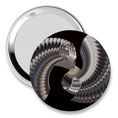 Ornament Spiral Rotated 3  Handbag Mirrors by Bajindul