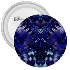 Blue Fractal Lace Tie Dye 3  Buttons by KirstenStar