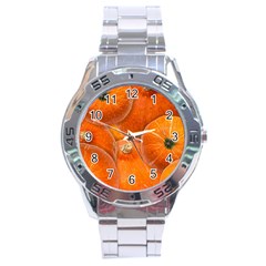 Pumpkin Halloween Fall Thanksgiving Stainless Steel Analogue Watch by Pakrebo