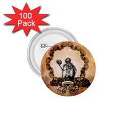 Awesome Skeleton With Skulls 1 75  Buttons (100 Pack)  by FantasyWorld7