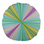 Background Burst Abstract Color Large 18  Premium Round Cushions Front