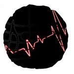 Music Wallpaper Heartbeat Melody Large 18  Premium Round Cushions Back