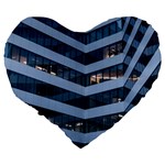 Architectural Design Architecture Building Business Large 19  Premium Flano Heart Shape Cushions Back
