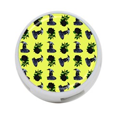 Gothic Girl Rose Yellow Pattern 4-port Usb Hub (two Sides) by snowwhitegirl