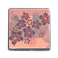 Flowers Orange Purple Warm Memory Card Reader (square 5 Slot) by Bajindul