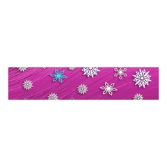 Snowflakes Winter Christmas Purple Velvet Scrunchie by HermanTelo