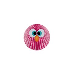 Bird Fluffy Animal Cute Feather Pink 1  Mini Buttons by Sudhe