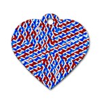 Art Unique Design Kaleidoscope Dog Tag Heart (Two Sides) Front