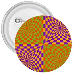Pop Art Orange Background 3  Buttons by Simbadda