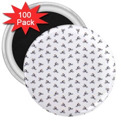 Cycling Motif Design Pattern 3  Magnets (100 Pack) by dflcprintsclothing