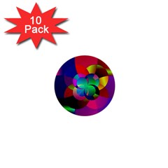 Fractal Artwork Abstract Background 1  Mini Buttons (10 Pack)  by Sudhe