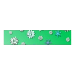 Snowflakes Winter Christmas Green Velvet Scrunchie by HermanTelo