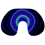 Digital Art Background Pink Blue Travel Neck Pillow Front