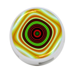 Digital Art Background Yellow Red 4-port Usb Hub (two Sides) by Sudhe