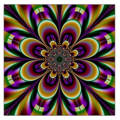 Abstract Flower Artwork Art Large Satin Scarf (square) by Sudhe