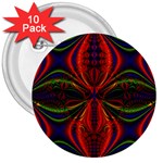 Abstract Art Fractal 3  Buttons (10 pack)  Front