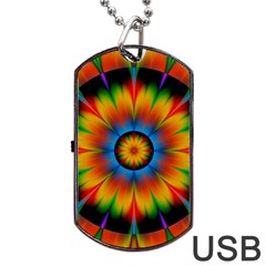 Abstract Digital Art Artwork Dog Tag Usb Flash (two Sides) by Pakrebo