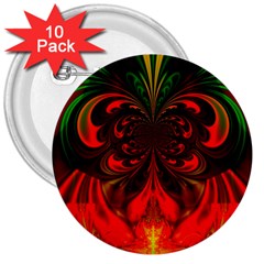 Digital Arts Fractals Futuristic Colorful 3  Buttons (10 Pack)  by Pakrebo