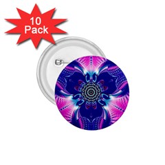 Artwork Art Fractal Flower Design 1 75  Buttons (10 Pack) by Pakrebo