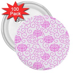 Spring Flowers Plant 3  Buttons (100 Pack)  by HermanTelo