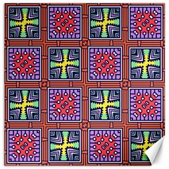 Shapes In Squares Pattern                       Canvas 16  X 16  by LalyLauraFLM