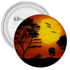 Digital Art Landscape Trees Artwork 3  Buttons by Wegoenart