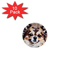 Chihuahua Dog Cute Pets Small 1  Mini Buttons (10 Pack)  by Wegoenart