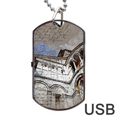 Building Architecture Columns Dog Tag Usb Flash (two Sides) by Wegoenart